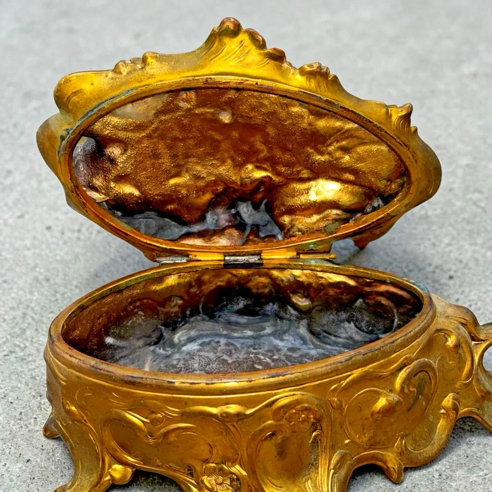 Art Nouveau 1900's W. B. Mfg. Co. Weidlich Brothers Jewelry Box Wb 336 Trinket